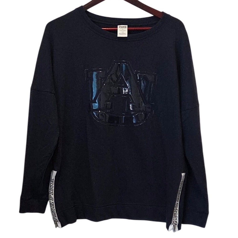 PINK Victoria's Secret Auburn‎ Tigers Crewneck Sweatshirt Navy Logo Size Large